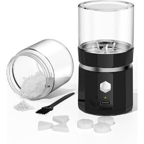 Cordless Electric Pill Crusher - Wodvalt Pill Crusher Fine Powder with Stainless Steel Blade, Grind and Pulverize for Pills & Vitamins Extremely Fine for Elderly and Pets (Black) in Saudi Arabia