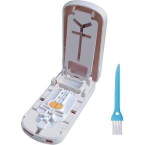 قاطعة حبوب الدواء للحبوب المتعددة، مقسم حبوب الدواء للحبوب الكبيرة والصغيرة والصغيرة 1/2 1/3 1/4 - شفرة مزدوجة مطورة لقطع نظيف، مع جهاز مركزي قابل للتعديل in Kuwait