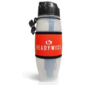 ReadyWise - 28 Oz, Seychelle Water Filtration Bottle, Hiking, Backpacking and, Camping Water Bottle, BPA-Free, Prepper Gear and Supplies, Gray/Black in Kuwait