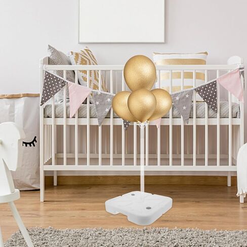 TIDTALEO 10pcs Balloon Column Stands with 30cm Crystal Poles and Long Connectors, Balloon Stick Kit for Birthday Party, Wedding, and Christmas Decorations in Saudi Arabia