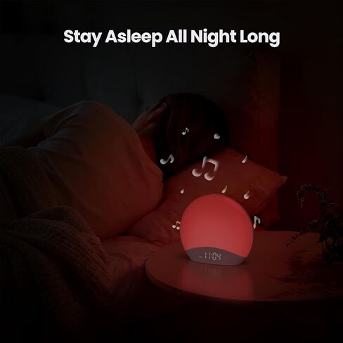REACHER R7APP Smart Sunrise Alarm Clock with App Control, Custom Wake & Sleep Routines - Multi Sunrise Color, White Noise Sound Machine, Dimmable Display | Night Light, Screen-Free Sleep in Kuwait