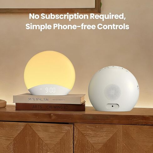 REACHER R7APP Smart Sunrise Alarm Clock with App Control, Custom Wake & Sleep Routines - Multi Sunrise Color, White Noise Sound Machine, Dimmable Display | Night Light, Screen-Free Sleep in Kuwait