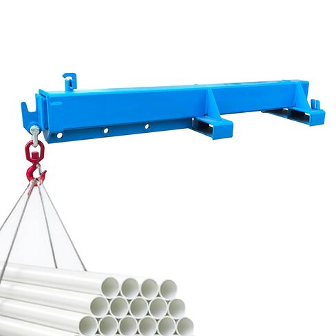 INTSUPERMAI Forklift Mobile Crane 2200lbs/1 Ton Capacity Adjustable Forklift Jib Boom Crane Max 8.2ft/2.5m Telescopic Arm with Truss Hoist Jib Boom and Hook for Warehouses Factories Workshops in Saudi Arabia