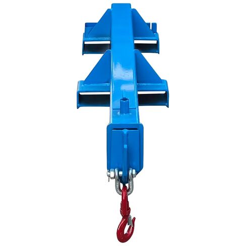 INTSUPERMAI Forklift Mobile Crane 2200lbs/1 Ton Capacity Adjustable Forklift Jib Boom Crane Max 8.2ft/2.5m Telescopic Arm with Truss Hoist Jib Boom and Hook for Warehouses Factories Workshops in Saudi Arabia