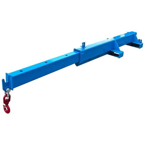 INTSUPERMAI Forklift Mobile Crane 2200lbs/1 Ton Capacity Adjustable Forklift Jib Boom Crane Max 8.2ft/2.5m Telescopic Arm with Truss Hoist Jib Boom and Hook for Warehouses Factories Workshops in Saudi Arabia