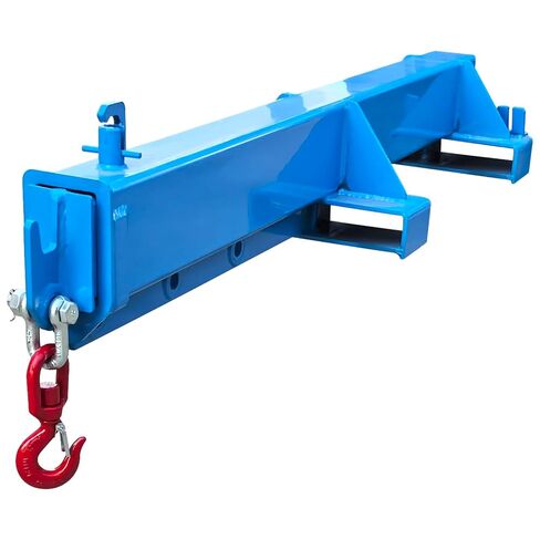 INTSUPERMAI Forklift Mobile Crane 2200lbs/1 Ton Capacity Adjustable Forklift Jib Boom Crane Max 8.2ft/2.5m Telescopic Arm with Truss Hoist Jib Boom and Hook for Warehouses Factories Workshops in Saudi Arabia