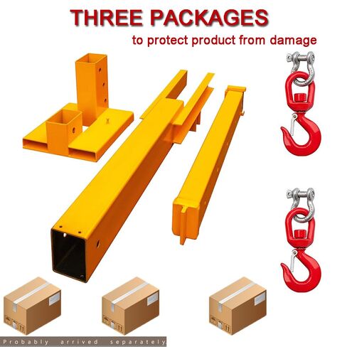 Adjustable Forklift Boom Crane, 6000LB Telescopic Forklift Boom Crane with Hooks for Warehouse, Factory, Construction Lifting in Kuwait