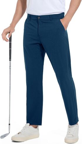 Golf Pants Men Lightweight Quick Dry - 30"/32" Stretch Water-Resistant Casual Mens Dress Pants Zipper Pockets in Kuwait