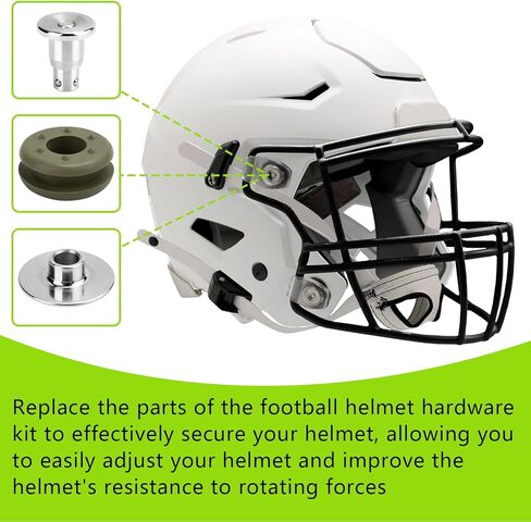 خوذة كرة القدم الصغيرة سريعة الإصدار، مجموعة الدبوس المتوافقة مع خوذة Riddell Speed ​​& SpeedFlex، تحافظ على نظام تثبيت حزام الذقن لخوذة الرجبي للشباب، وتتضمن دبوس التحرير السريع، وحلقة معدنية، ووعاء in Kuwait