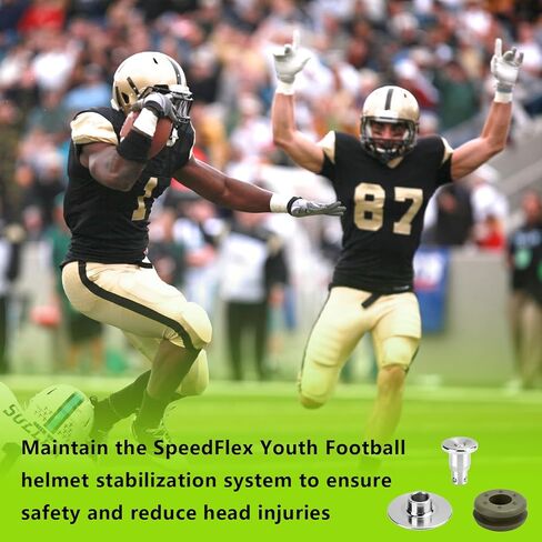 خوذة كرة القدم الصغيرة سريعة الإصدار، مجموعة الدبوس المتوافقة مع خوذة Riddell Speed ​​& SpeedFlex، تحافظ على نظام تثبيت حزام الذقن لخوذة الرجبي للشباب، وتتضمن دبوس التحرير السريع، وحلقة معدنية، ووعاء in Kuwait