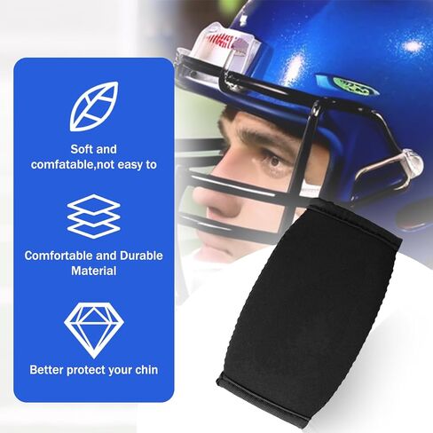Football Chin Guard with Sports Strap for Helmet Compatibility - Protective Pad for Rugby Player Ice Hockey Enthusiast Cyclist Outdoor Activities in Saudi Arabia