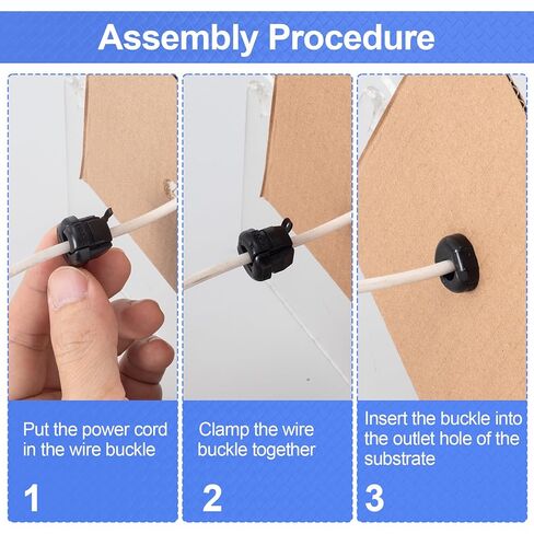 10PCS 6N-4 & 4N-4 Strain Relief Cord Connector, Black Nylon Insulating Cable Bush Grommet, Electric Cable Protector Buckle Clip, Office Home Wire Cover Management in Kuwait