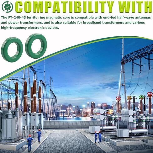 2 حزمة من الفريت Toroid Core FT240-43، لقمع أسلاك RFI EMI RF HF، متوافقة مع EFHW ومحولات الطاقة. (أخضر) in Kuwait