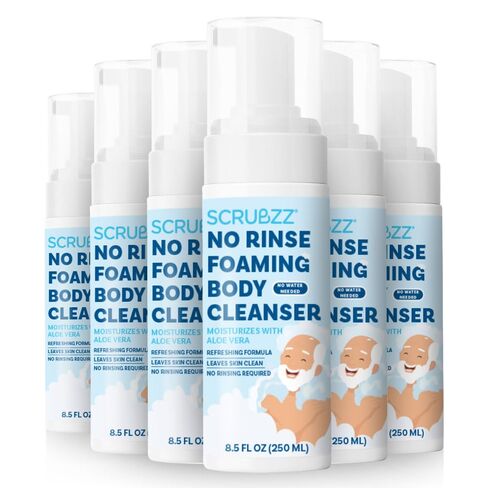 فرك لا شطف جسم غسل للمسنين ، شطف رغوة تطهير خالية من التطهير ، منظف الرغوة بدون ماء للرجال والنساء ، رائع للتخييم ، صالة الألعاب الرياضية والتمرينات بعد الإقامات في المستشفى وجراحة ما بعد - 3 عبوات in Kuwait