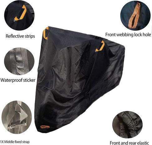 Recumbent Bike Cover,600D Heavy Duty 24 26 inch 3 Wheel Bike Covers,Outdoor Windproof Waterproof Adult Tricycle Cover,Dustproof Electric Trike Bicycle Bike Covers in Saudi Arabia