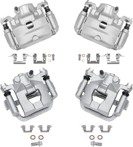 Detroit Axle - Front Disc Brake Calipers w/Brackets Replacement for Dodge Grand Caravan Chrysler Town & Country Voyager - 2pc Set in Kuwait