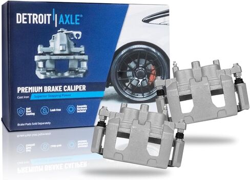 Detroit Axle - Front Disc Brake Calipers w/Brackets Replacement for Dodge Grand Caravan Chrysler Town & Country Voyager - 2pc Set in Saudi Arabia