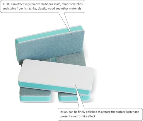 Polishing Pad Cleaning Brush -1000 Grit & 5000 Grit Double-Sided Design Portable Palm-Sized Sanding Blocks - 6 Pieces-（Light Green EVA Foam ）-Cleaning Brush in Saudi Arabia