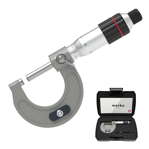 ميكرومتر خارجي احترافي، نطاق 0-1 بوصة مع تدرجات 0.0001 بوصة، أداة قياس دقيقة مع توقف السقاطة، تتضمن حقيبة تخزين in Kuwait