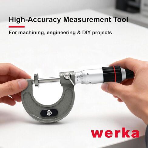 ميكرومتر خارجي احترافي، نطاق 0-1 بوصة مع تدرجات 0.0001 بوصة، أداة قياس دقيقة مع توقف السقاطة، تتضمن حقيبة تخزين in Kuwait