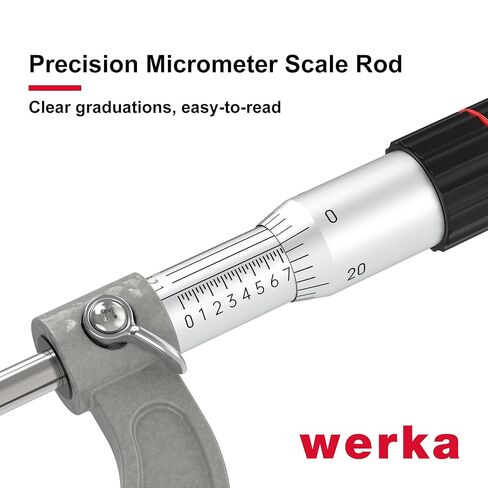 ميكرومتر خارجي احترافي، نطاق 0-1 بوصة مع تدرجات 0.0001 بوصة، أداة قياس دقيقة مع توقف السقاطة، تتضمن حقيبة تخزين in Kuwait