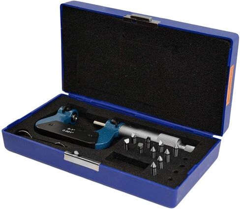 0-1" Range Screw Thread Micrometer Kit with 5 Pairs of Anvil 60 Degree in Saudi Arabia