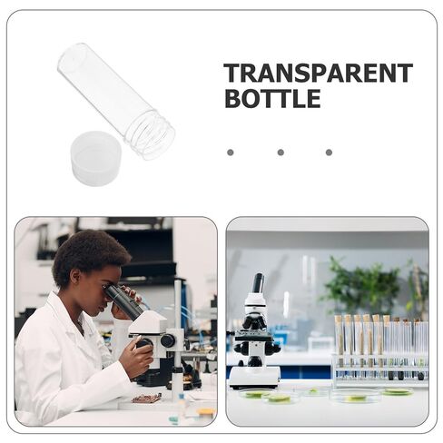 50pcs Plastic Laboratory Test Tubes with Leak-Proof Pe Caps, Ps Material Sample Storage Tubes for Culture Propagation and Medical Diagnostics in Saudi Arabia