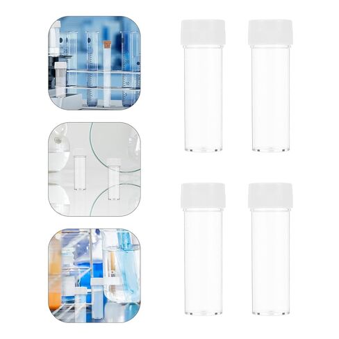 50pcs Plastic Laboratory Test Tubes with Leak-Proof Pe Caps, Ps Material Sample Storage Tubes for Culture Propagation and Medical Diagnostics in Saudi Arabia
