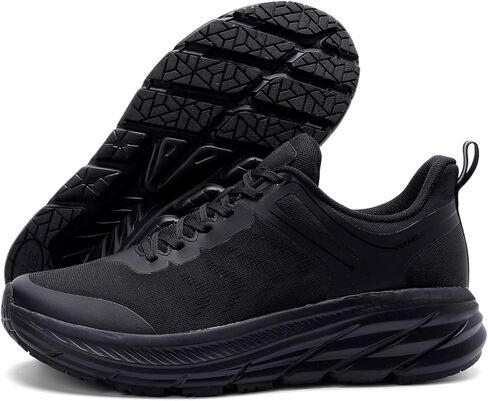 Grand Attack Road Running Shoes for Men with Superior Cushioned Comfort Lightweight Mens Walking Shoes Non-Slip Breathable Athletic Tennis Cross-Training Shoes Rugby Sneakers Black Size 11.5 in Kuwait