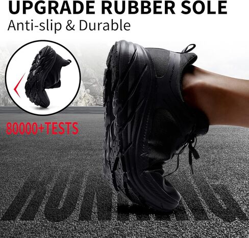 Grand Attack Road Running Shoes for Men with Superior Cushioned Comfort Lightweight Mens Walking Shoes Non-Slip Breathable Athletic Tennis Cross-Training Shoes Rugby Sneakers Black Size 11.5 in Kuwait