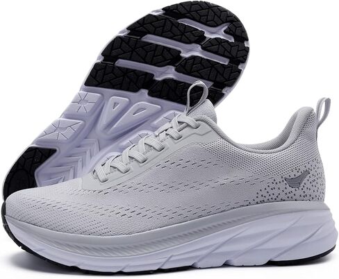 Grand Attack Road Running Shoes for Men with Superior Cushioned Comfort Lightweight Mens Walking Shoes Non-Slip Breathable Athletic Tennis Cross-Training Shoes Rugby Sneakers Grey Size 11.5 in Kuwait