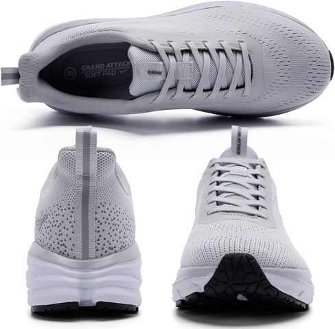 Grand Attack Road Running Shoes for Men with Superior Cushioned Comfort Lightweight Mens Walking Shoes Non-Slip Breathable Athletic Tennis Cross-Training Shoes Rugby Sneakers Grey Size 11.5 in Kuwait