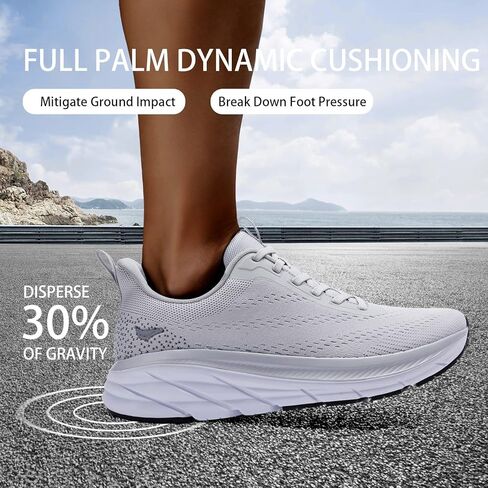 Grand Attack Road Running Shoes for Men with Superior Cushioned Comfort Lightweight Mens Walking Shoes Non-Slip Breathable Athletic Tennis Cross-Training Shoes Rugby Sneakers Grey Size 11.5 in Kuwait