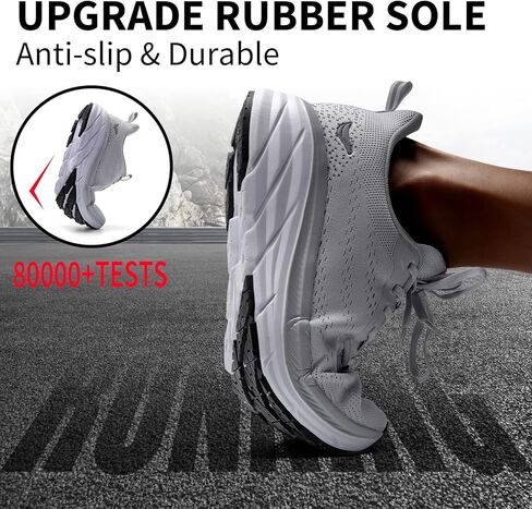 Grand Attack Road Running Shoes for Men with Superior Cushioned Comfort Lightweight Mens Walking Shoes Non-Slip Breathable Athletic Tennis Cross-Training Shoes Rugby Sneakers Grey Size 11.5 in Kuwait