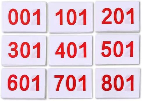 Running Bib Numbered Bibs Reusable Washable Numbers Sports Bib for Basketball, Gymnastics, Race Events, 201 to 300 in Kuwait