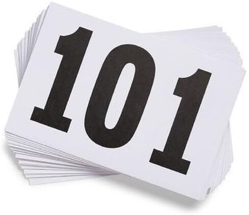 Gill Athletics COMPETITOR'S TUFF TEAR PAPER NUMBERS NUMBERS 401-500 in Kuwait