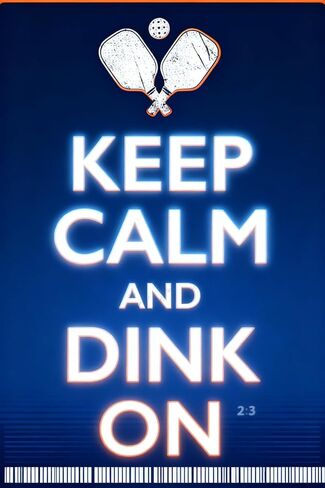 لافتة ديكور معدنية للحائط من Keep Calm and Dink On Pickleball Lover (أحمر) in Kuwait