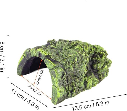 Reptile Hideouts Basking Reptile Hide Lizards s Resin Hiding Cave Ornament for Aquarium Reptile Terrarium(L) in Kuwait