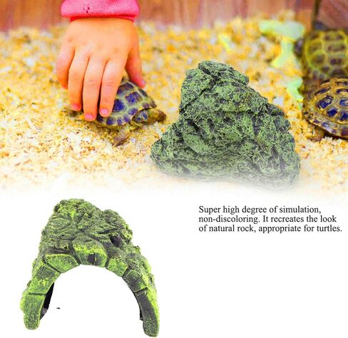 Reptile Hideouts Basking Reptile Hide Lizards s Resin Hiding Cave Ornament for Aquarium Reptile Terrarium(L) in Kuwait