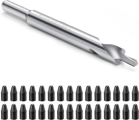 Ski Binding Drill Bit 3.5 x 9.5mm, M2 High-Speed Steel Mounting Bit for Ski Bindings, Includes 30+ Binding Hole Plugs, Compatible with Alpine/Telemark/Touring Skis in Kuwait