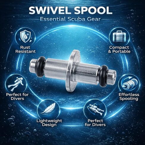 Scuba Diving High Pressure Hose Double Ended Swivel Pin Gauge, Stainless Steel with O Rings - Durable Construction, Superior Sealing Performance, Portable for Diving Enthusiasts in Kuwait