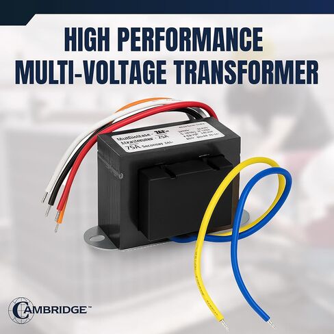 Cambridge 24V 75VA Control Transformer, 120V to 24V Multi-Tap HVAC Furnace Transformer with Foot Mount, 120V 50/60Hz in Saudi Arabia