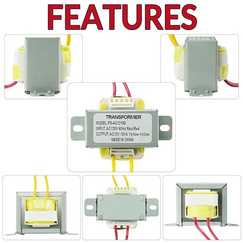 12V/10VA AC Power Transformer Input 120V/60HZ Single Phase for Audio Devices Lighting Power Supplies 120V to 12V Converter Transformer in Kuwait