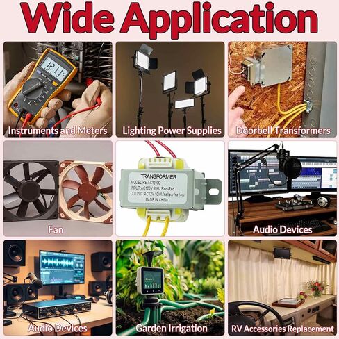 12V/10VA AC Power Transformer Input 120V/60HZ Single Phase for Audio Devices Lighting Power Supplies 120V to 12V Converter Transformer in Kuwait