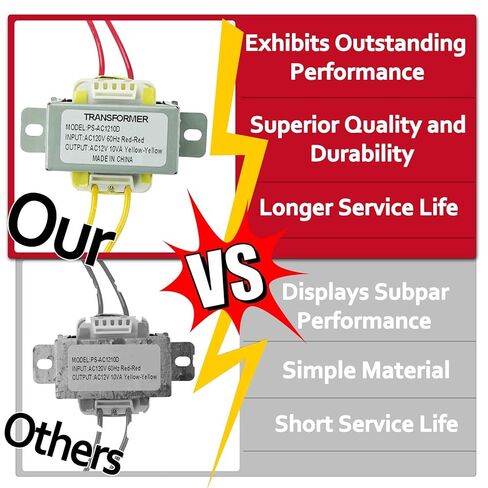 12V/10VA AC Power Transformer Input 120V/60HZ Single Phase for Audio Devices Lighting Power Supplies 120V to 12V Converter Transformer in Kuwait