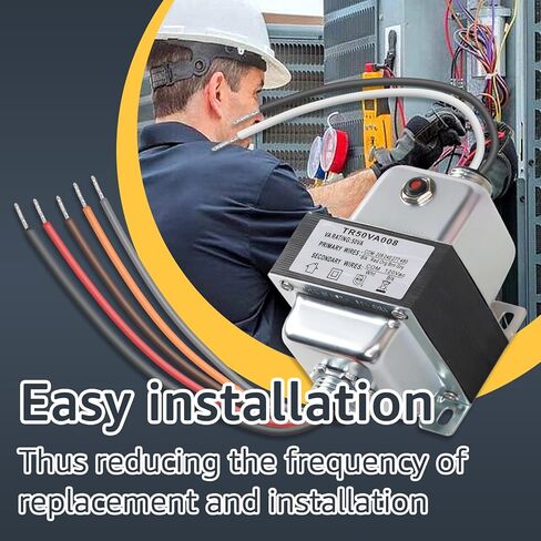 TR50VA008 Transformer 480/277/240/208V to 120V 50VA Transformer with Circuit Breaker Foot and Dual Threaded Hub Mount for Industrial, Heating, Air Conditioning Control Applications Replace TR50VA008 in Kuwait