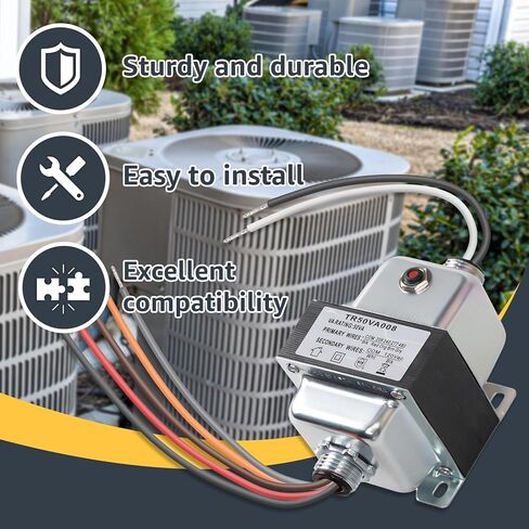 TR50VA008 Transformer 480/277/240/208V to 120V 50VA Transformer with Circuit Breaker Foot and Dual Threaded Hub Mount for Industrial, Heating, Air Conditioning Control Applications Replace TR50VA008 in Kuwait