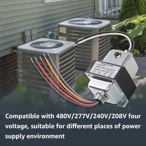 TR50VA008 Transformer 480/277/240/208V to 120V 50VA Transformer with Circuit Breaker Foot and Dual Threaded Hub Mount for Industrial, Heating, Air Conditioning Control Applications Replace TR50VA008 in Kuwait