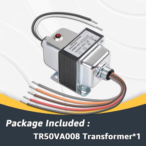 TR50VA008 Transformer 480/277/240/208V to 120V 50VA Transformer with Circuit Breaker Foot and Dual Threaded Hub Mount for Industrial, Heating, Air Conditioning Control Applications Replace TR50VA008 in Kuwait