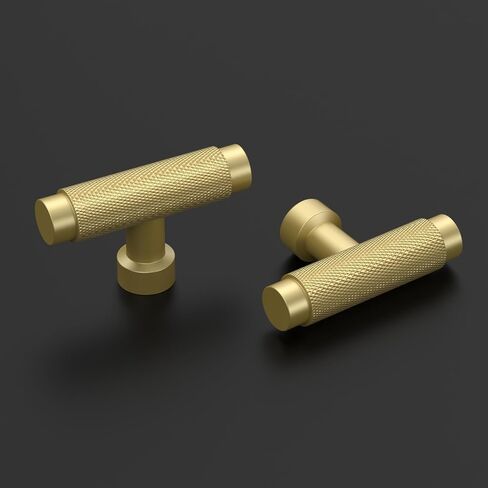 Amerdeco 10 عبوات من مقابض الخزانات المخرشة الذهبية المصقولة لخزانة المطبخ وتسحب للدرج والخزانة وخزانة الملابس ZH0034 in Kuwait